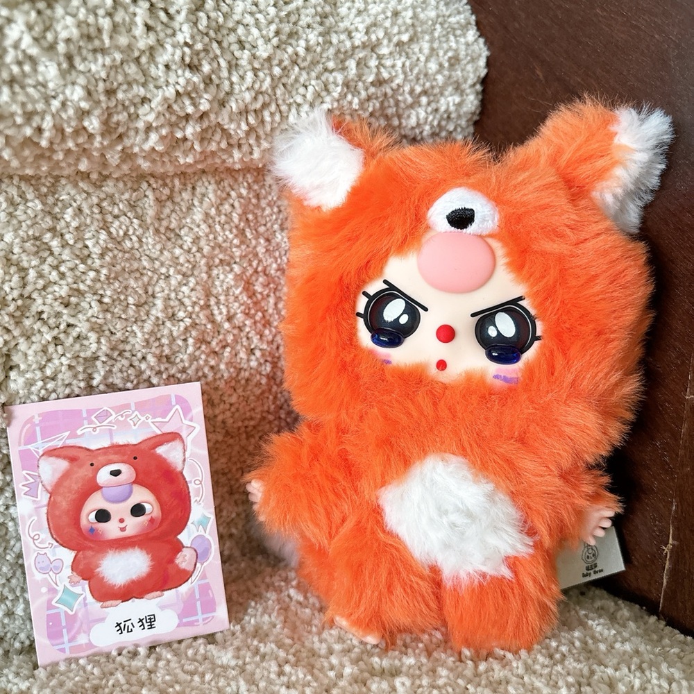 Baby three fox Cute Orange and White Plush Toy